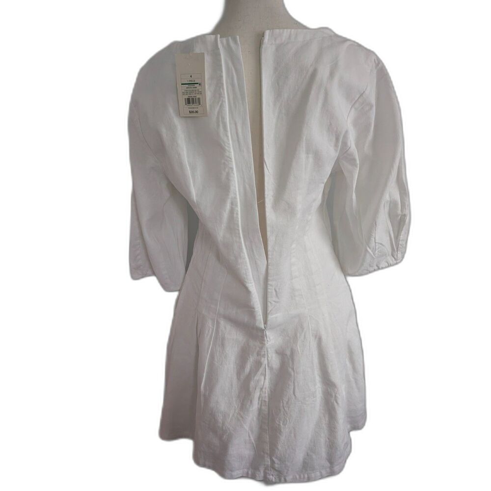 A New Day Women's White Mini Dress Size 4 NWT - Picture 4 of 6